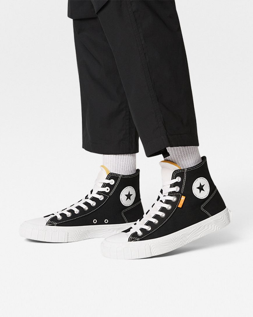 Men's Converse Chuck Taylor Alt Star Canvas High Top Shoes Black / White | AU 68193D